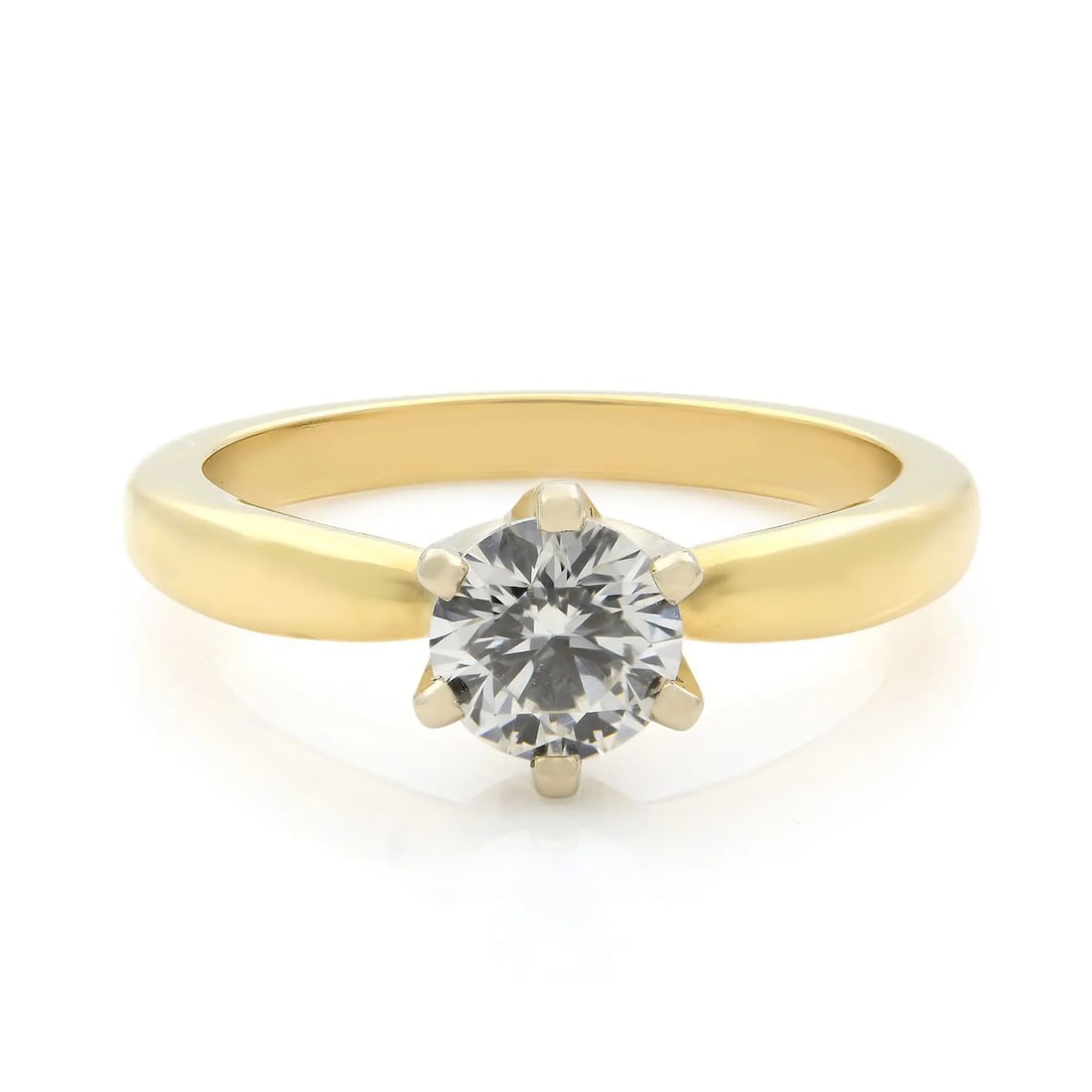 Rachel Koen 14K Yellow Gold 0.70Ctw Diamond Solitaire Engagement Ring GIA Certified (1 of 8)