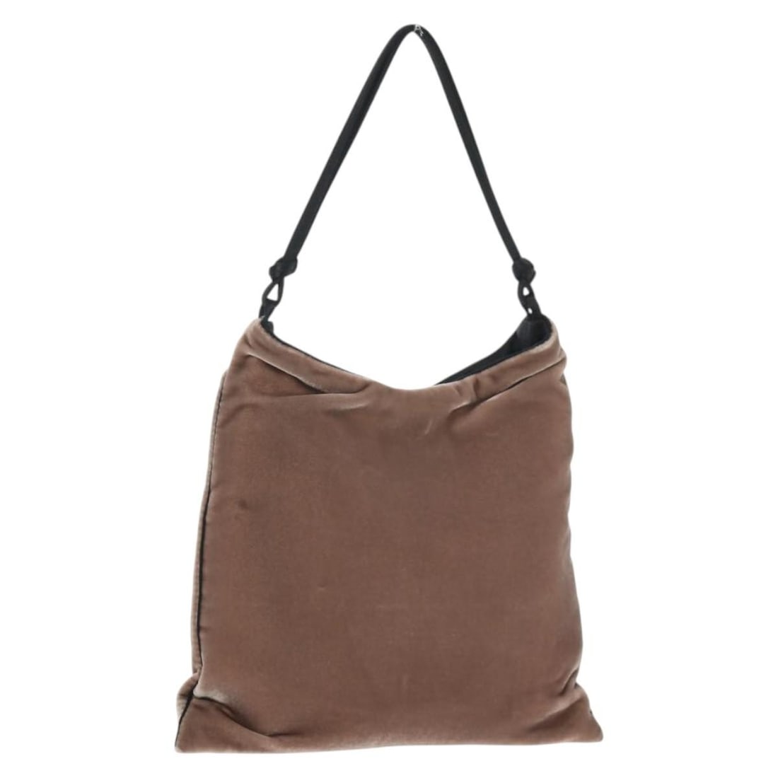 PRADA Gray Velor Hand Bag Italy Auth 130687 (1 of 18)