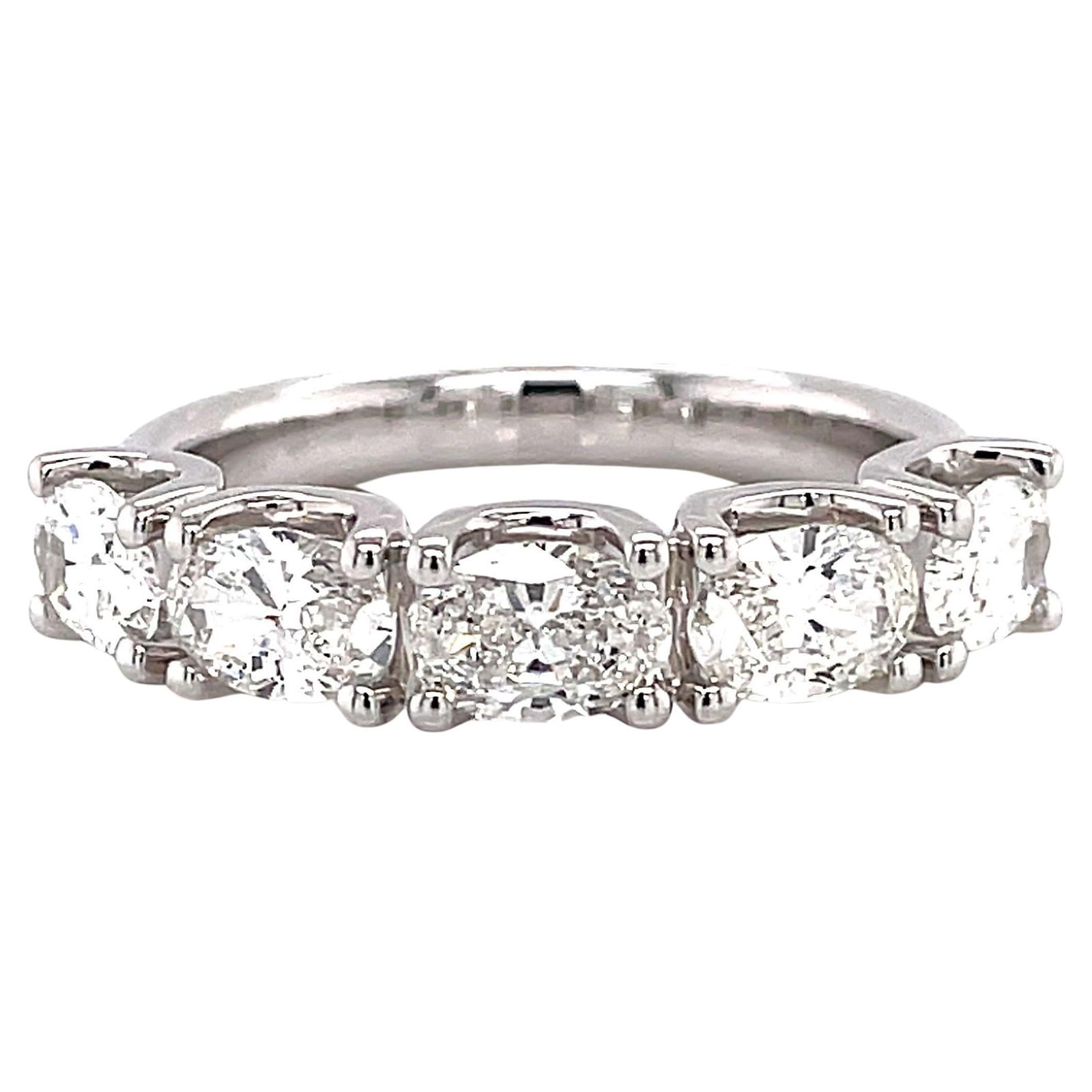 1.63ct Oval Diamond Half Eternity Ring 18k (1 of 4)