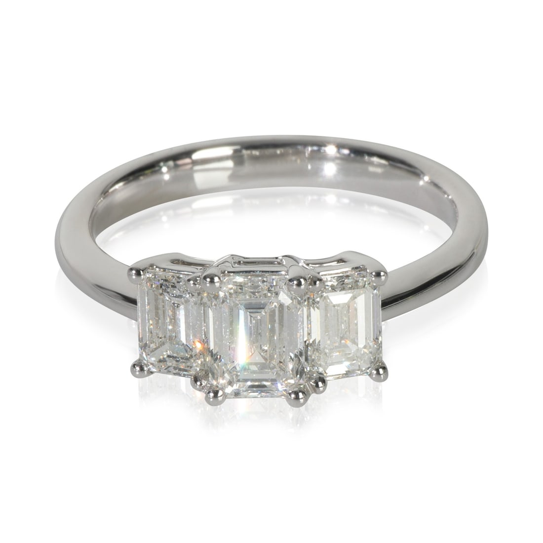 0.7 ct Emerald Cut Diamond Engagement Ring in 18K White Gold with GIA Certificate (1 of 6)