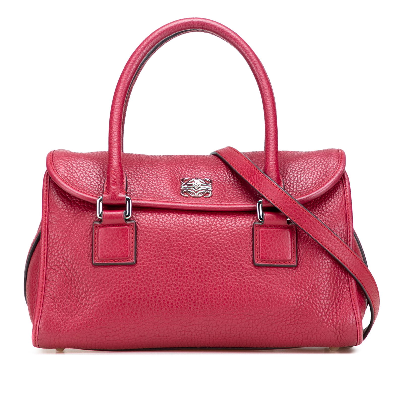 LOEWE Red Leather Alamo 28 Bag with Detachable Strap (1 of 15)