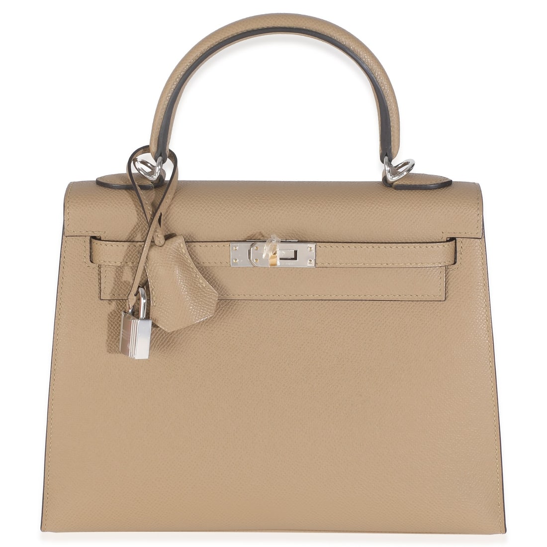 Hermes Sellier Kelly 25 Poussiere Epsom Leather Handbag Beige Brown (1 of 9)