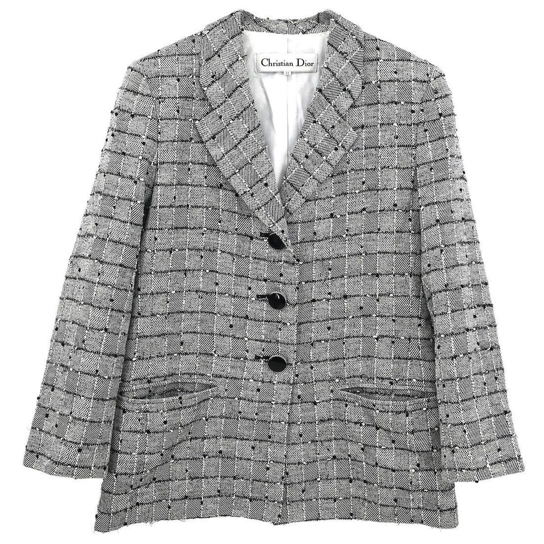 Christian Dior Gray Single Breasted Jacket Size 38-40 (1 of 10)