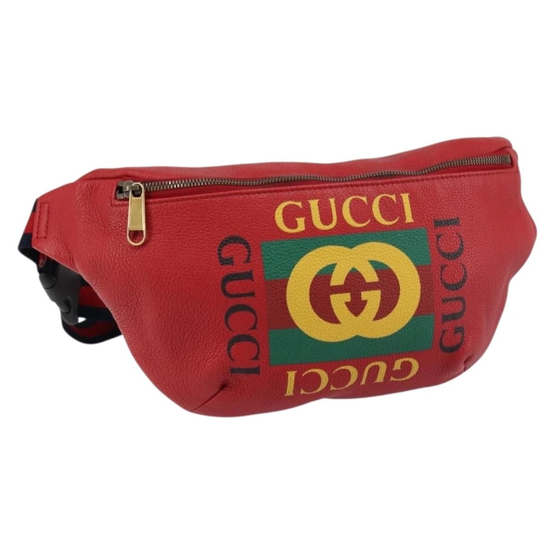 GUCCI Web Sherry Line Leather Body Bag Red 530412 Authentic (1 of 18)