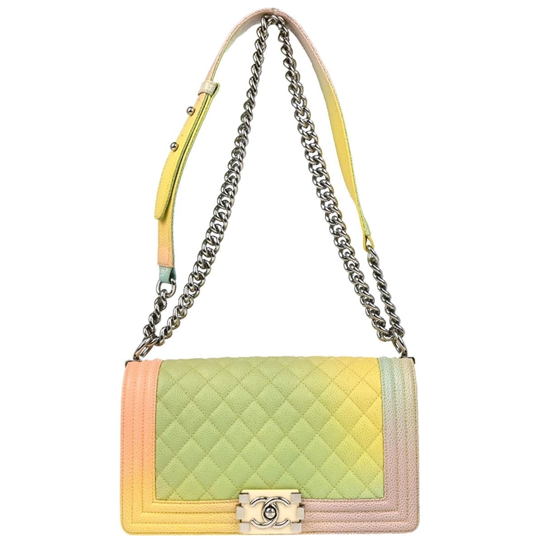 Chanel Boy Pastel Calfskin Shoulder Bag Vintage Multicolor (1 of 11)