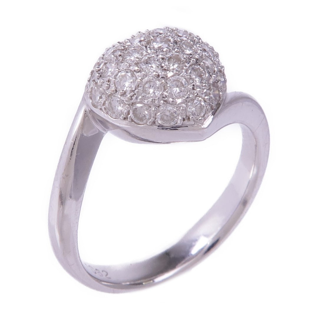 JEWELRY 18K White Gold Diamond Ring Size 5.75 (1 of 7)