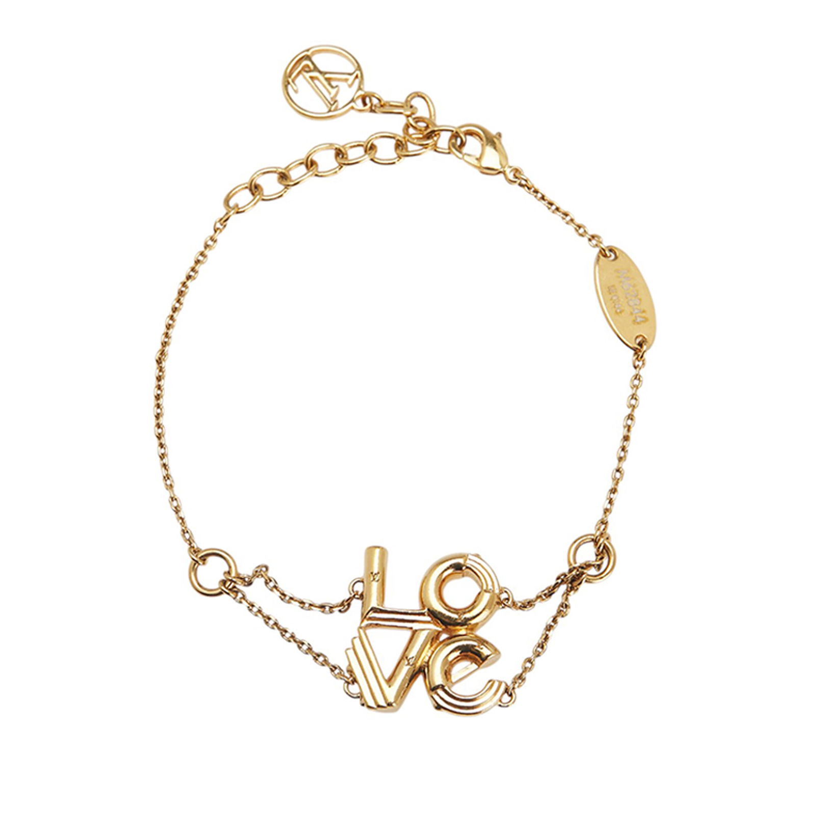 Louis Vuitton Gold Plated Brass LV & Me Love Bracelet Italy (1 of 8)