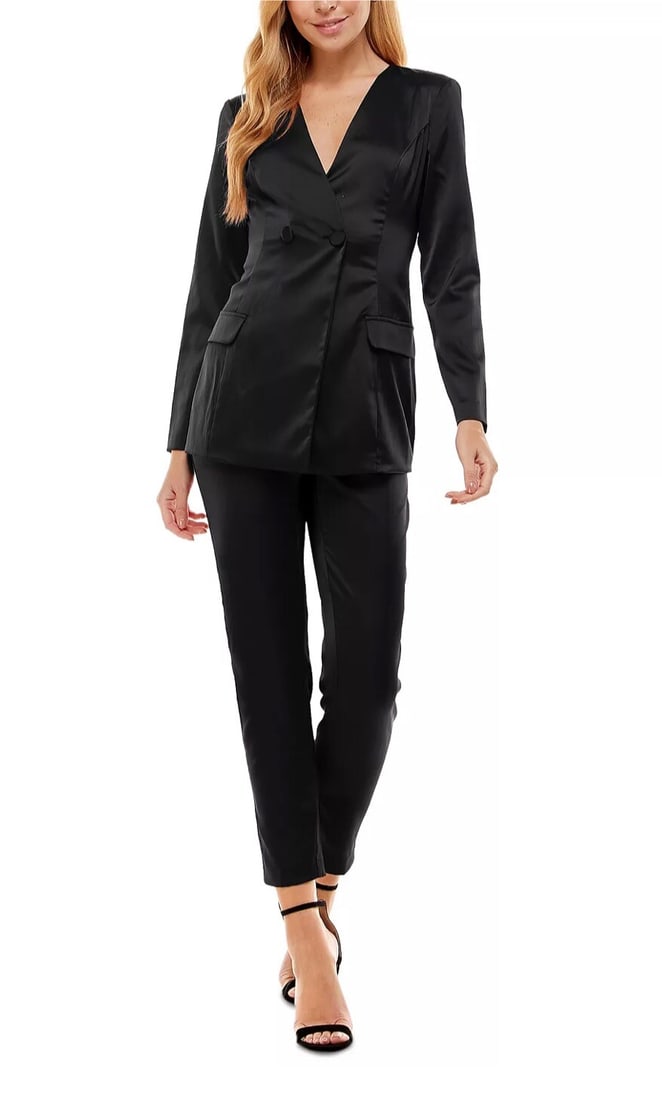 City Studios Black Cutout Back Blazer Juniors Size 9 (1 of 5)