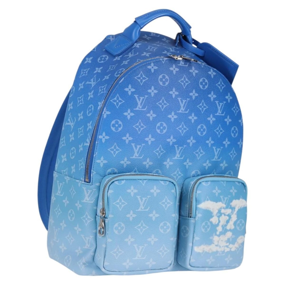 LOUIS VUITTON Monogram Clouds Backpack Blue M45441 Auth Repainted (1 of 18)