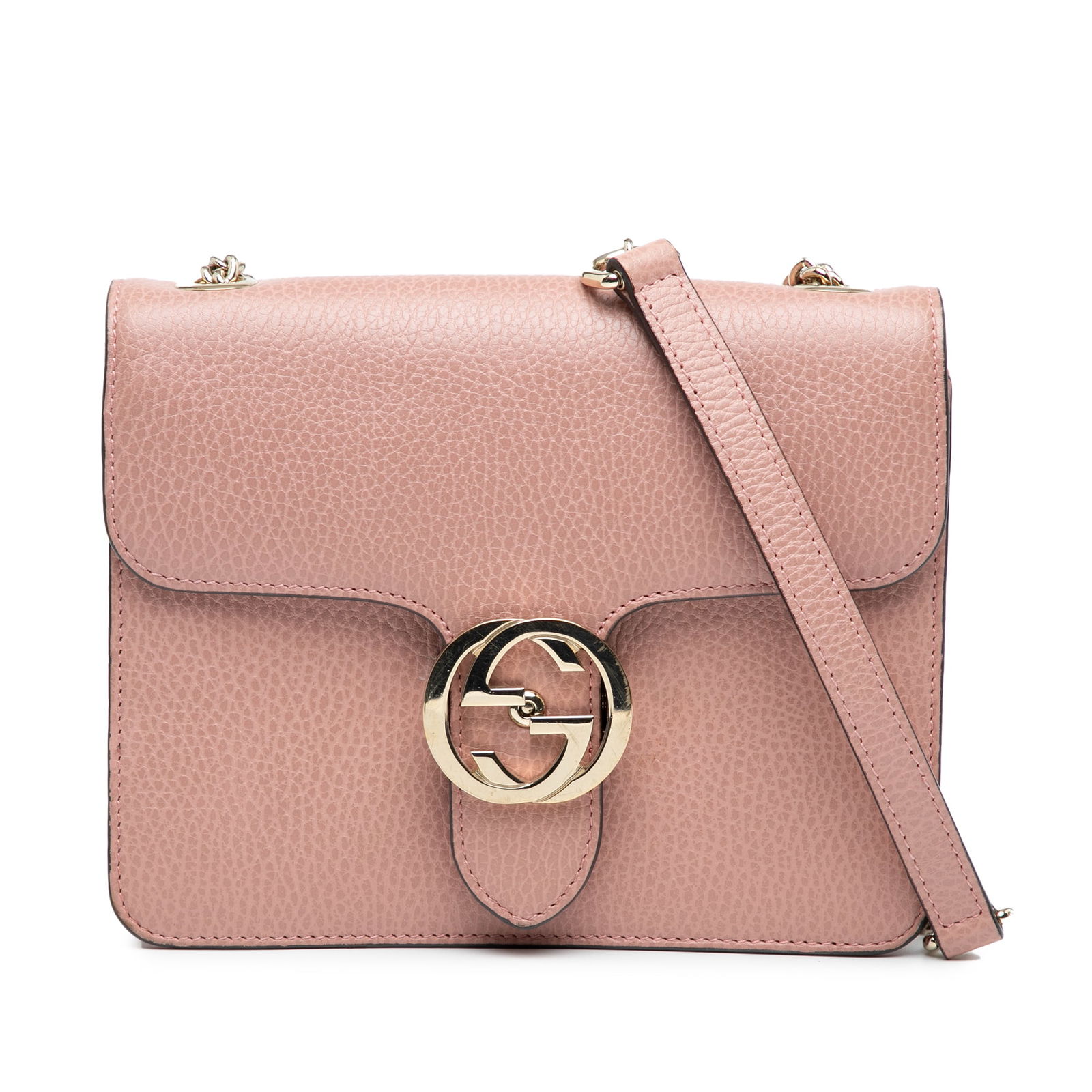 Gucci Pink Small Dollar Calfskin Interlocking G Crossbody Bag (1 of 7)