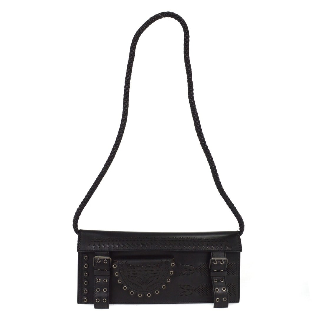 Yves Saint Laurent Black Rive Gauche Leather Shoulder Bag (1 of 7)