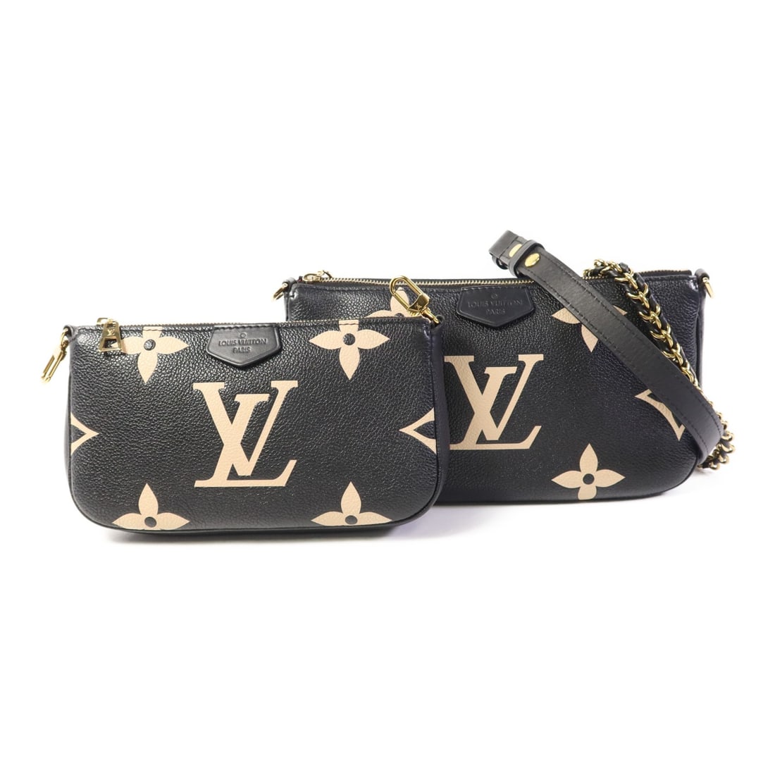 LOUIS VUITTON Multi Pochette Accessoires Black Calfskin Shoulder Bag M45777 (1 of 18)