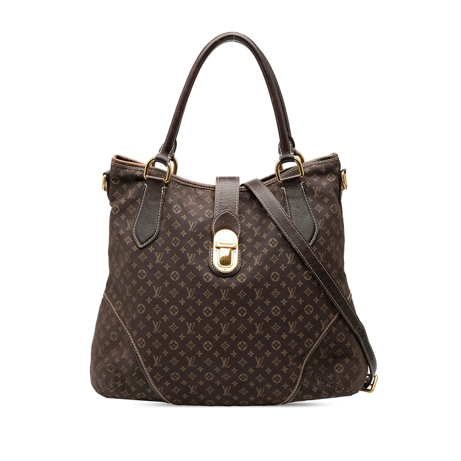 Louis Vuitton Monogram Idylle Elegie Bag with Leather Trim: Louis Vuitton Monogram Idylle Elegie Bag with Leather Trim The Louis Vuitton Monogram Idylle Elegie is a stylish and functional handbag crafted from durable canvas with elegant leather trim. This vers