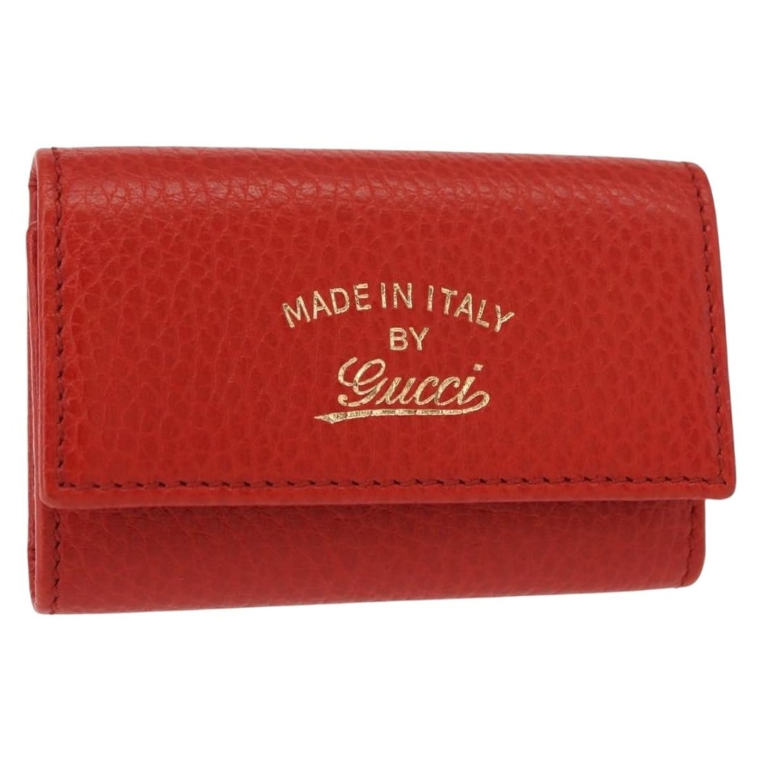 GUCCI 354499 Swing Key Case in Red Leather with Authentication: GUCCI 354499 Swing Key Case in Red Leather with Authentication Introducing the GUCCI Swing Key Case, a luxurious accessory crafted from high-quality leather. This elegant key case in a striking red co