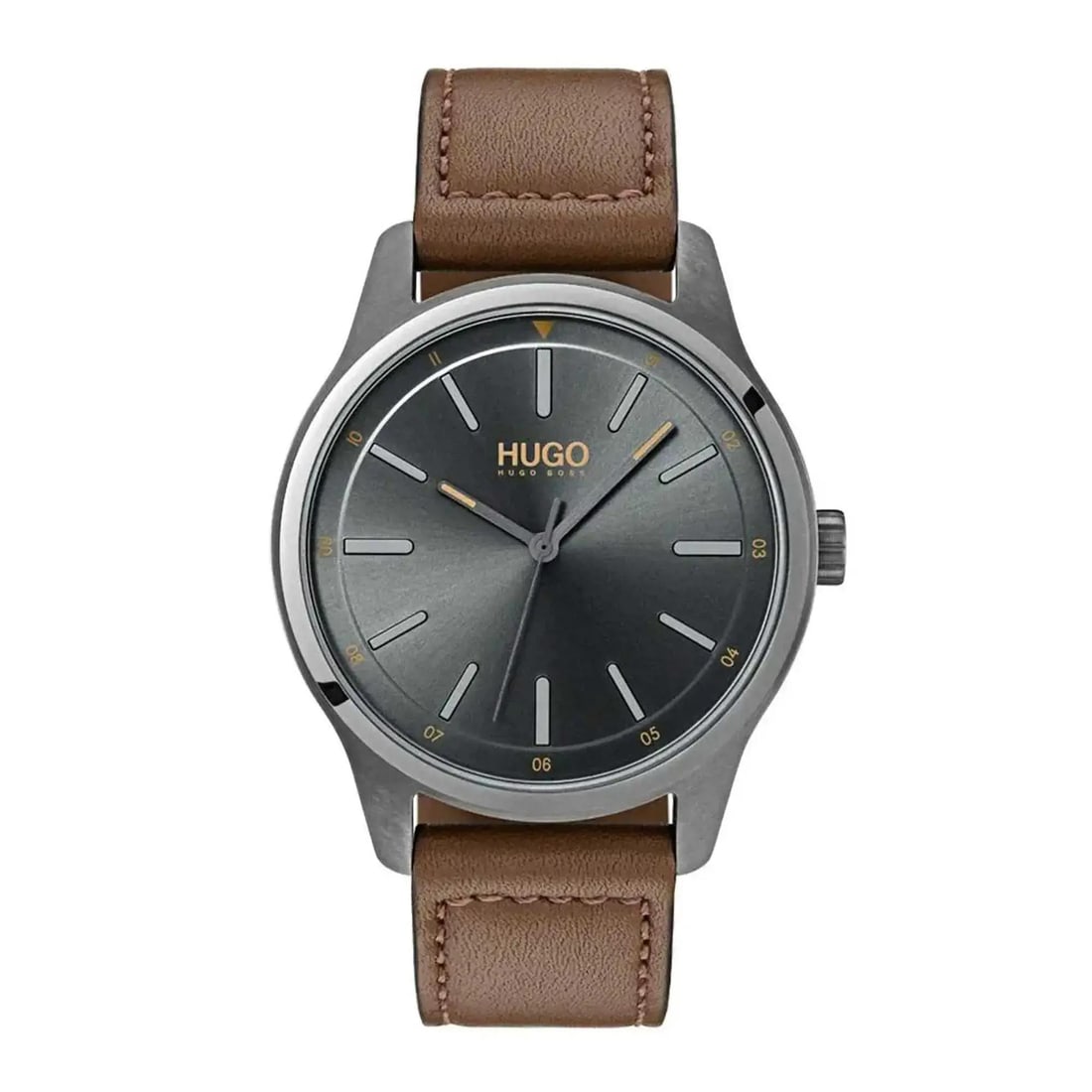 Hugo Boss Dare 42mm Gray Dial Quartz Men's Watch 1530017: Hugo Boss Dare 42mm Gray Dial Quartz Men's Watch 1530017 Elevate your style with the Hugo Boss Dare 42mm Stainless Steel Watch, designed for the modern man. This casual wristwatch features a sleek gra