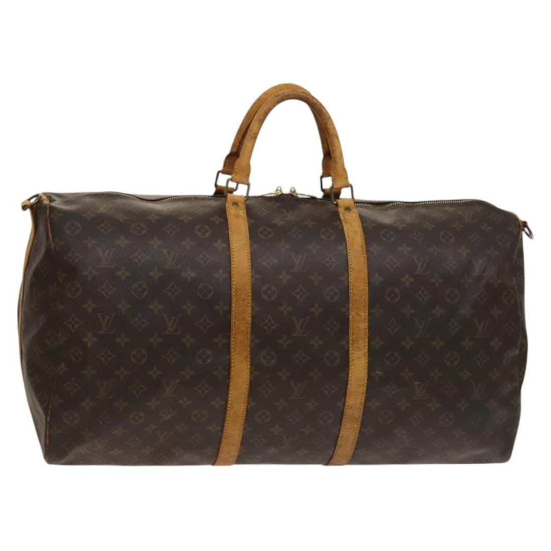 LOUIS VUITTON Monogram Keepall Bandouliere 60 Boston Bag M41412 Auth France: LOUIS VUITTON Monogram Keepall Bandouliere 60 Boston Bag M41412 Auth France Introducing the iconic LOUIS VUITTON Monogram Keepall Bandouliere 60 Boston Bag, a perfect blend of luxury and functionality