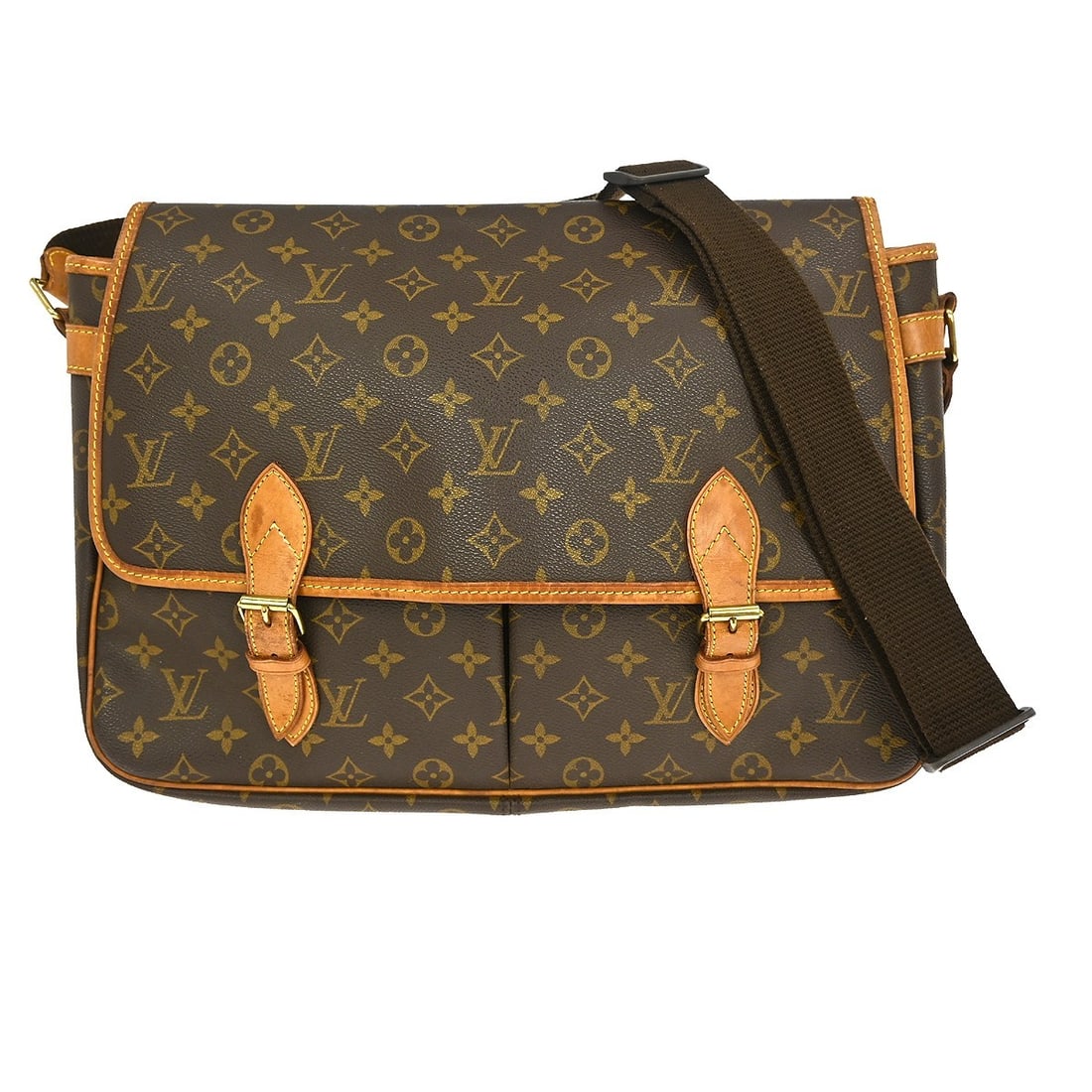 Louis Vuitton Gibeciere GM Monogram Canvas Shoulder Bag M42249: Louis Vuitton Gibeciere GM Monogram Canvas Shoulder Bag M42249 The Louis Vuitton Gibeciere GM Shoulder Bag is a stylish medium-sized messenger and crossbody bag, perfect for casual occasions. Crafted