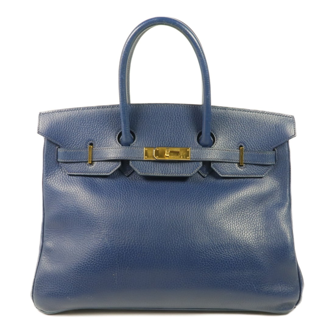 HERMES Birkin 35 Handbag Navy Calfskin GHW (1 of 18)