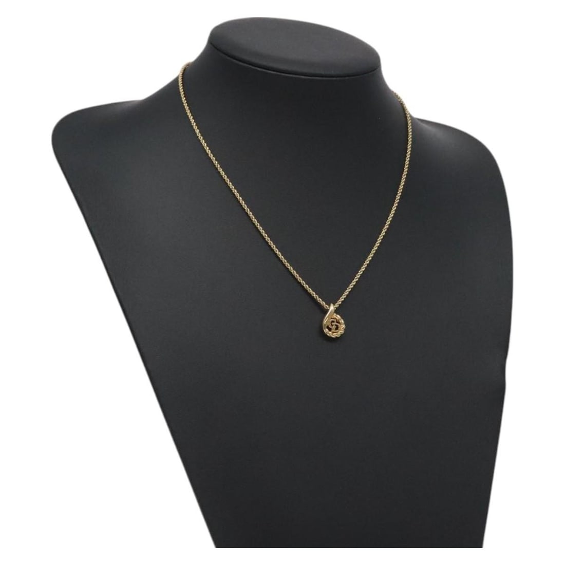 Christian Dior Gold Metal Necklace Authenticated 17.7 Inch (1 of 10)
