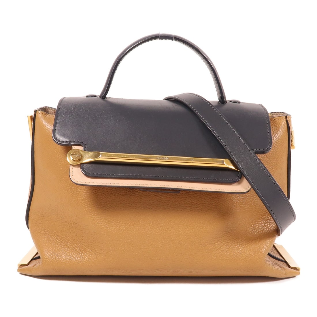 Chloe 2 Way Shoulder Bag Black Calfskin Leather GHW: Chloe 2 Way Shoulder Bag Black Calfskin Leather GHW This stylish 2 Way Shoulder Bag from Chloe is crafted from luxurious calfskin leather, showcasing a sophisticated black exterior that complements an