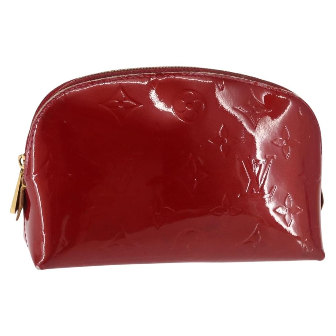 LOUIS VUITTON Rose Indian Patent Leather Cosmetic Pouch M90009 Auth: LOUIS VUITTON Rose Indian Patent Leather Cosmetic Pouch M90009 Auth This LOUIS VUITTON Monogram Vernis Pochette Pouch in Rose Indian is a stylish cosmetic pouch crafted from luxurious patent leather.
