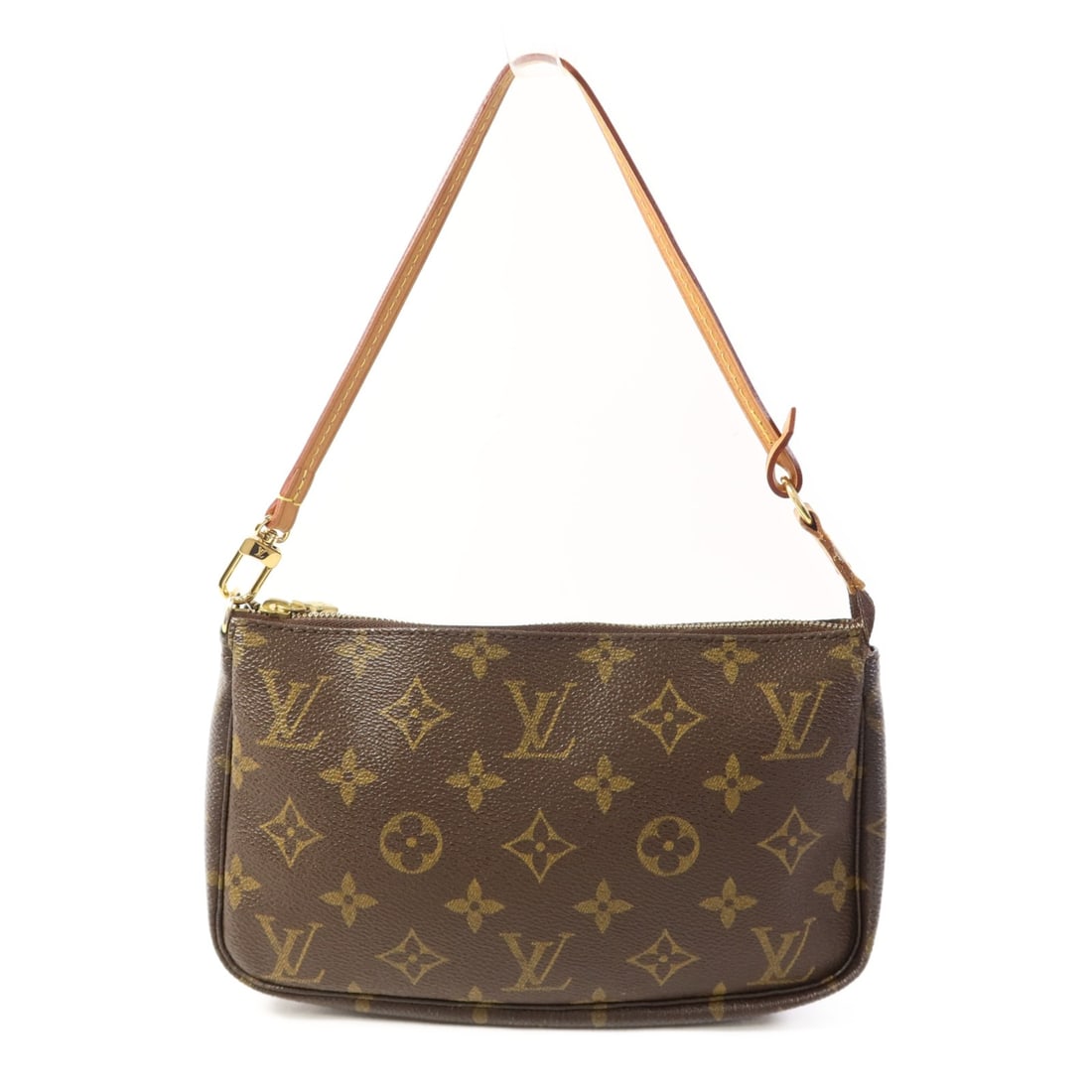LOUIS VUITTON Pochette Accessoires Pouch M51980 Monogram Brown: LOUIS VUITTON Pochette Accessoires Pouch M51980 Monogram Brown This Louis Vuitton Pochette Accessoires pouch is a stylish accessory crafted from durable PVC coated canvas in a classic brown Monogram p