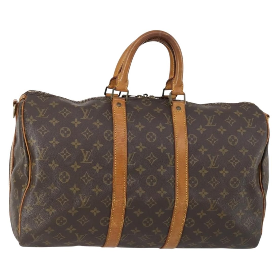 LOUIS VUITTON Monogram Keepall Bandouliere 45 Boston Bag M41418 Auth France: LOUIS VUITTON Monogram Keepall Bandouliere 45 Boston Bag M41418 Auth France The LOUIS VUITTON Monogram Keepall Bandouliere 45 Boston Bag (M41418) is a classic travel companion crafted from durable Mon