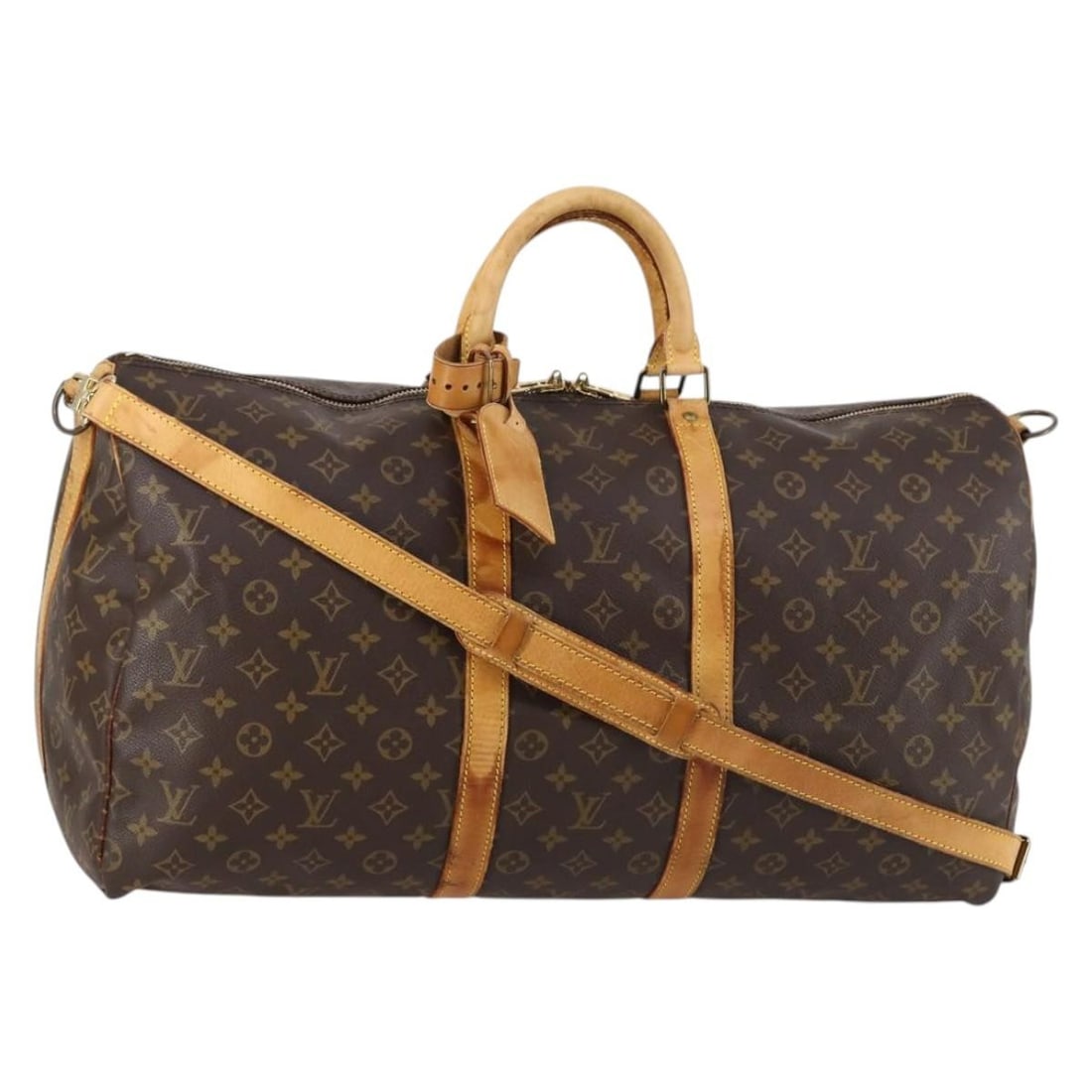 LOUIS VUITTON Monogram Keepall Bandouliere 55 Boston Bag M41414 Auth: LOUIS VUITTON Monogram Keepall Bandouliere 55 Boston Bag M41414 Auth This LOUIS VUITTON Monogram Keepall Bandouliere 55 Boston Bag is a classic travel companion, crafted from durable Monogram Canvas i