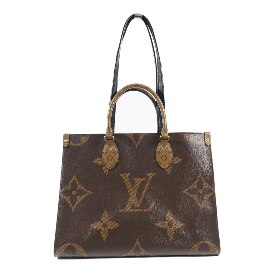LOUIS VUITTON On The Go MM 2 Way Bag M45321 Monogram Brown: LOUIS VUITTON On The Go MM 2 Way Bag M45321 Monogram Brown This Louis Vuitton On The Go MM 2 Way Bag showcases a sophisticated design crafted from durable PVC coated canvas in a rich brown hue. The ve