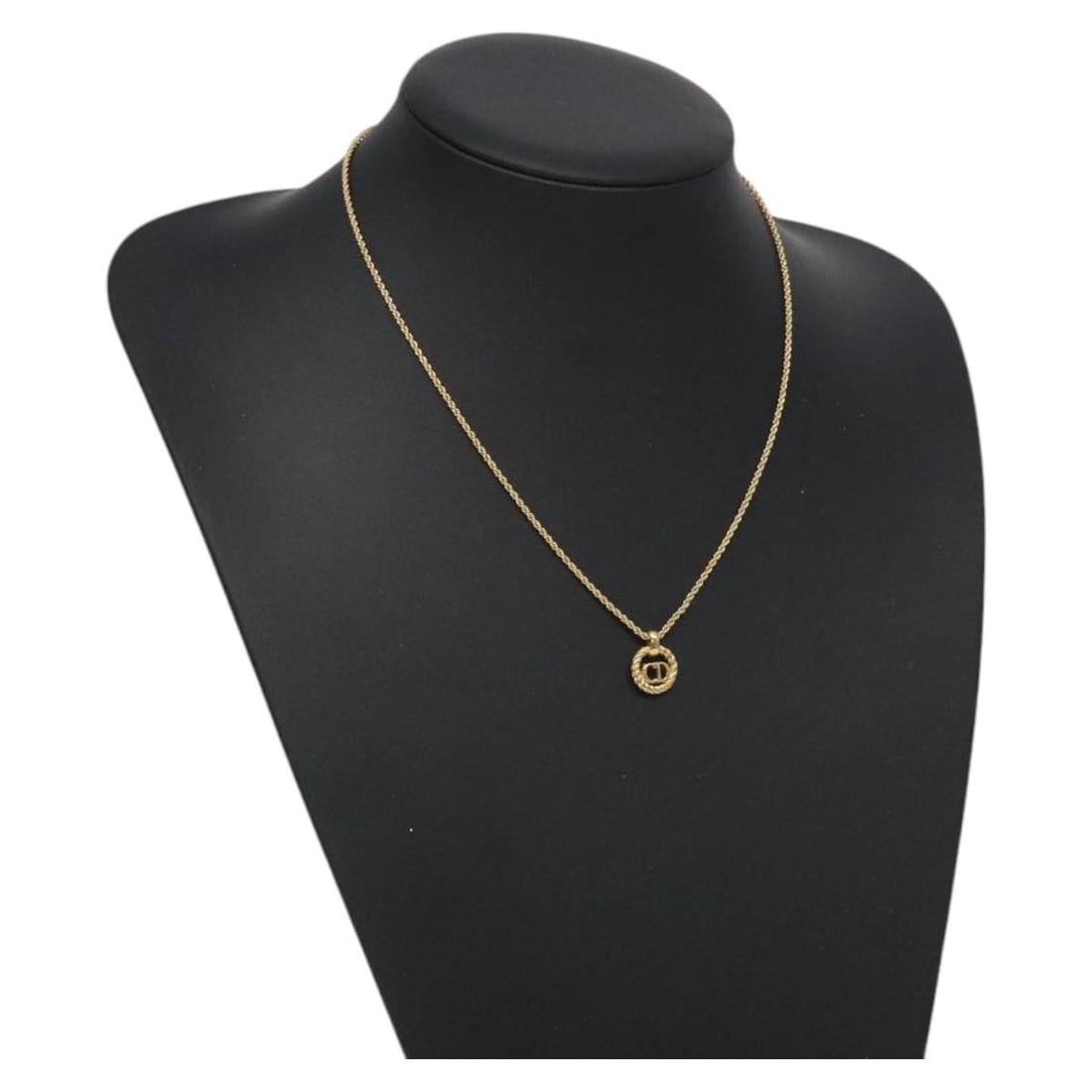 Christian Dior Gold Tone Metal Necklace Authentic 17.7 Inch (1 of 10)