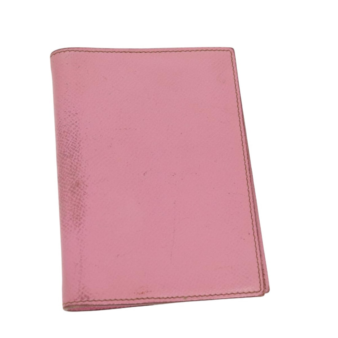 HERMES Pink Epsom Leather Day Planner Cover Authenticated: HERMES Pink Epsom Leather Day Planner Cover Authenticated This HERMES Agenda PM Day Planner Cover is crafted from high-quality Epsom leather in a vibrant pink color, making it a stylish accessory for