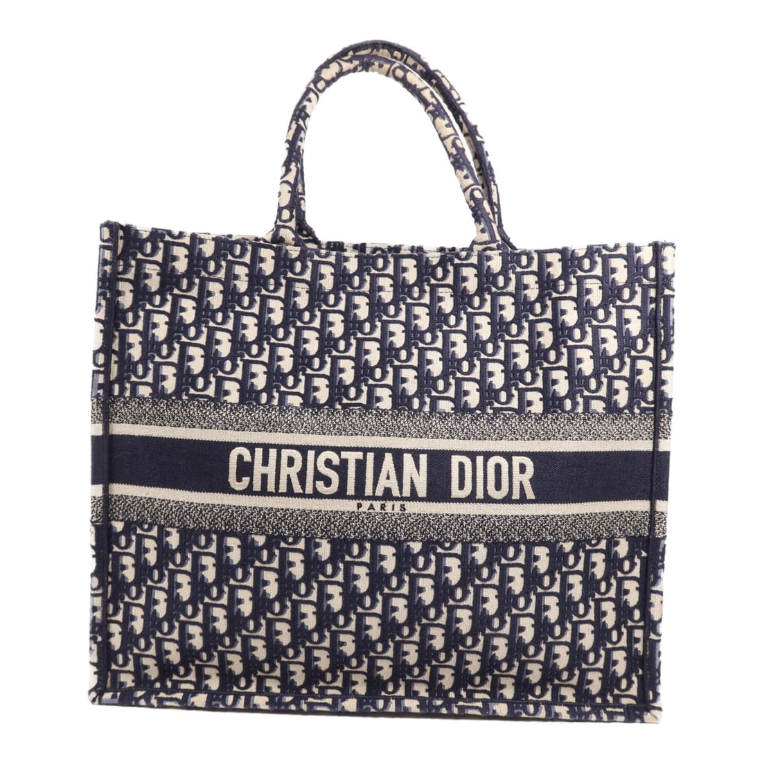 Christian Dior Blue Canvas Handbag Made in France: Christian Dior Blue Canvas Handbag Made in France Elevate your style with this exquisite Christian Dior Handbag, crafted from durable blue canvas. This spacious handbag features a height of 13.8 inche