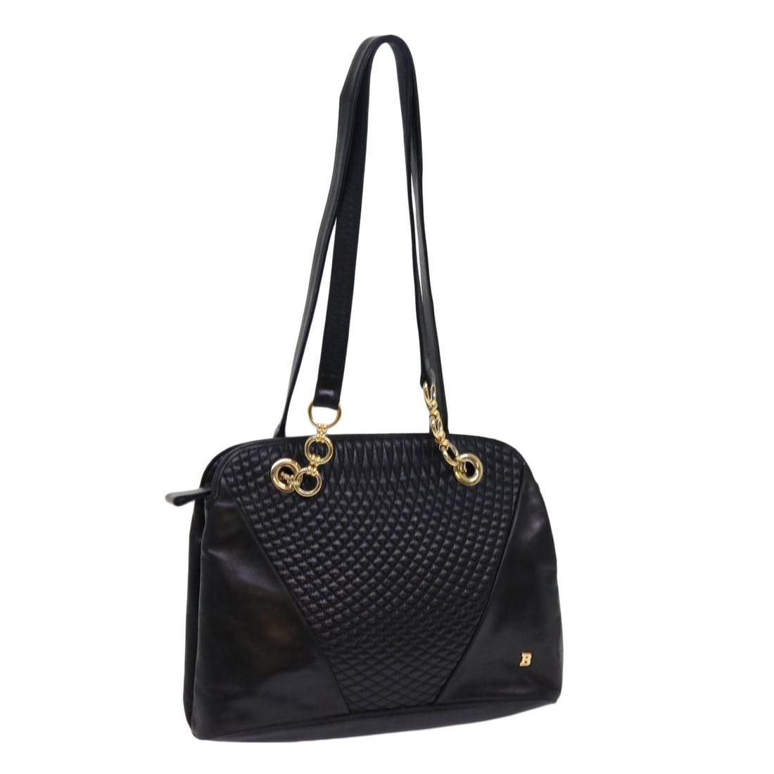 BALLY Black Leather Shoulder Bag Made in Italy (1 of 18)