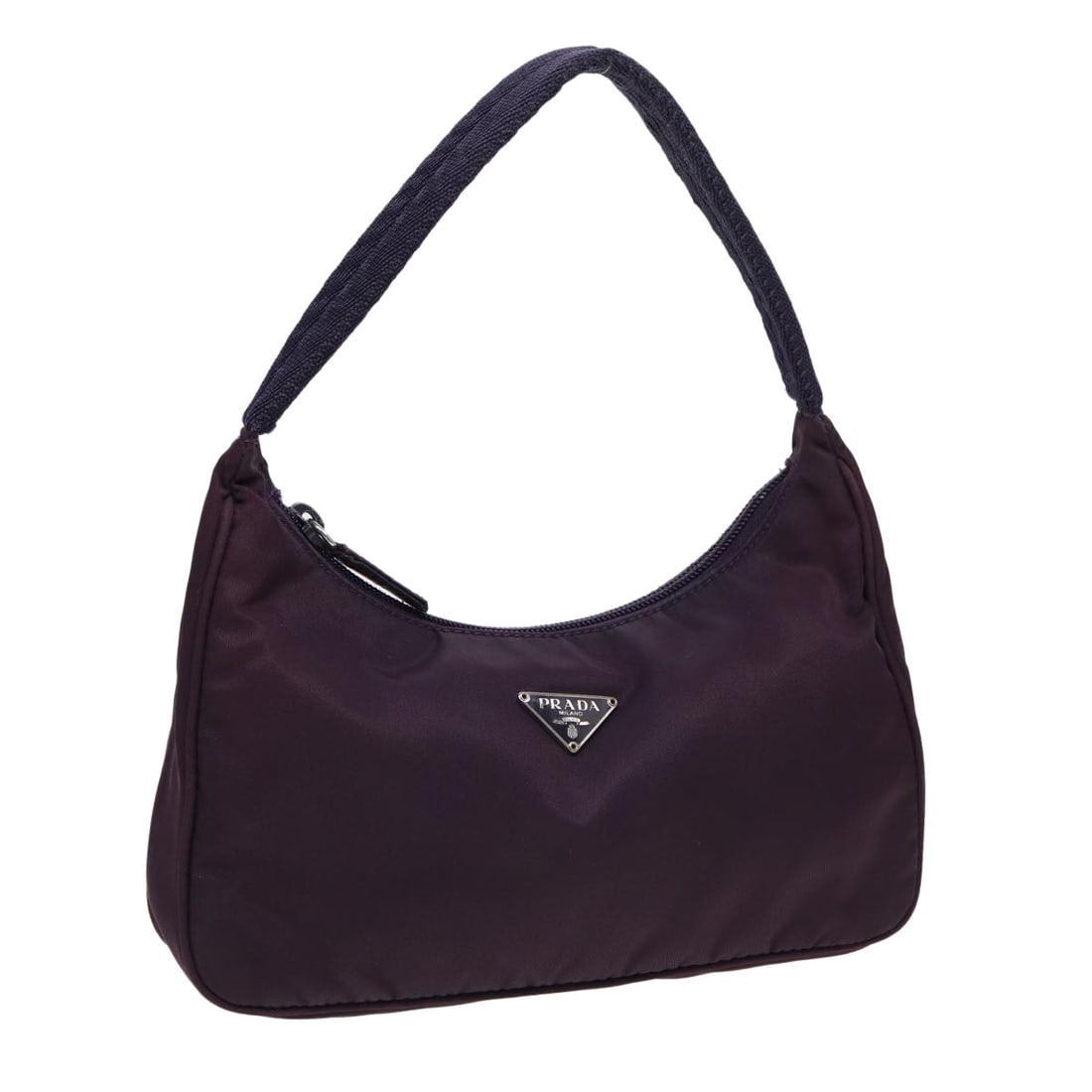 PRADA Purple Nylon Accessory Pouch Made in Italy: PRADA Purple Nylon Accessory Pouch Made in Italy This authentic PRADA accessory pouch is crafted from durable nylon in a rich purple hue, making it both stylish and functional. The compact design feat