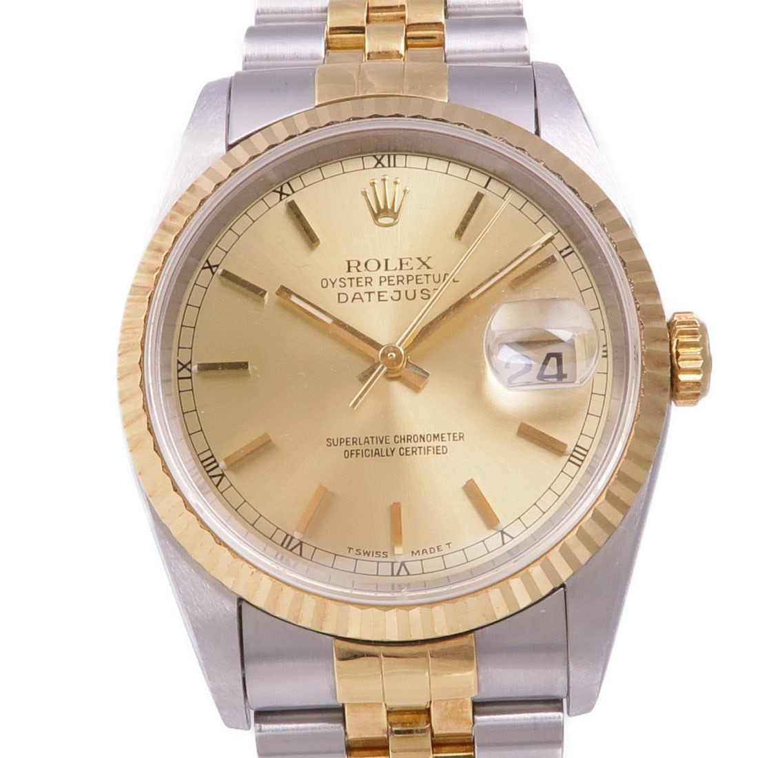 ROLEX Datejust Automatic 18K Yellow Gold Wristwatch Waterproof 100M (1 of 14)