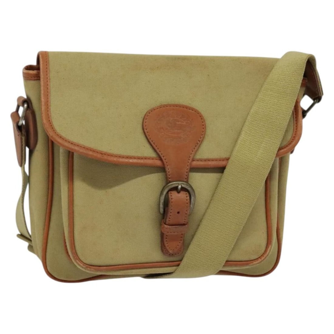 Burberrys Beige Canvas Shoulder Bag with Adjustable Strap: Burberrys Beige Canvas Shoulder Bag with Adjustable Strap This authentic Burberrys shoulder bag is crafted from durable beige canvas, making it a stylish yet practical accessory for everyday use. Its