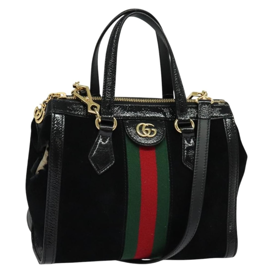 GUCCI Web Sherry Suede Hand Bag Black Gold 547551 Authentic: GUCCI Web Sherry Suede Hand Bag Black Gold 547551 Authentic This authentic GUCCI Web Sherry Line Hand Bag is crafted from luxurious black suede with gold accents, combining elegance and functionality.