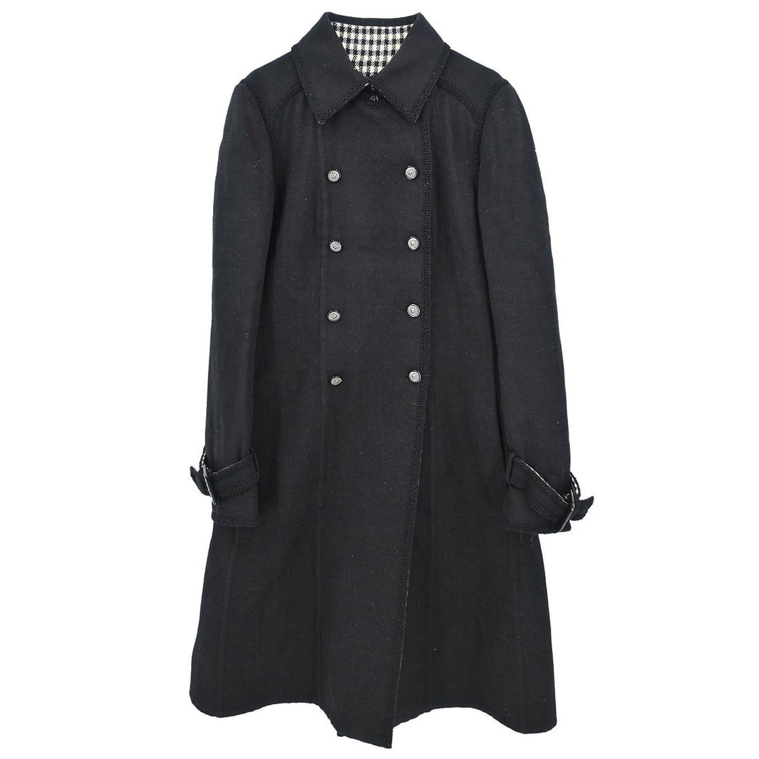 Chanel Black Coat P36329V24217 Vintage Wool Blend Size 38 (1 of 10)