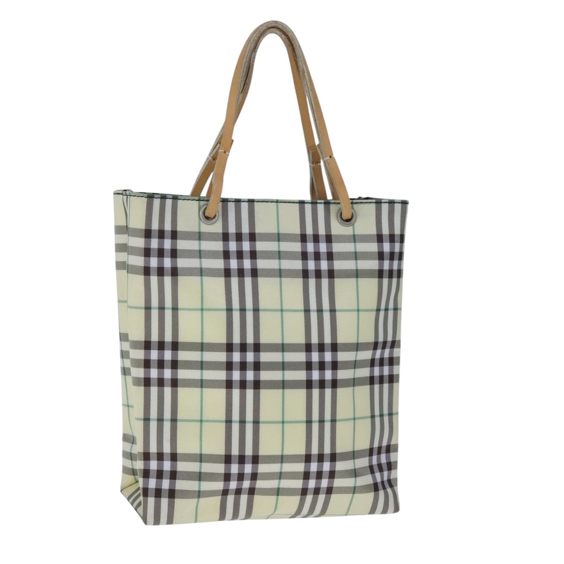 Burberry Yellow Nova Check Nylon Hand Bag Made in Italy: Burberry Yellow Nova Check Nylon Hand Bag Made in Italy This Burberry Nova Check Hand Bag is a stylish accessory crafted from durable nylon in a vibrant yellow color. Made in Italy, this handbag featu