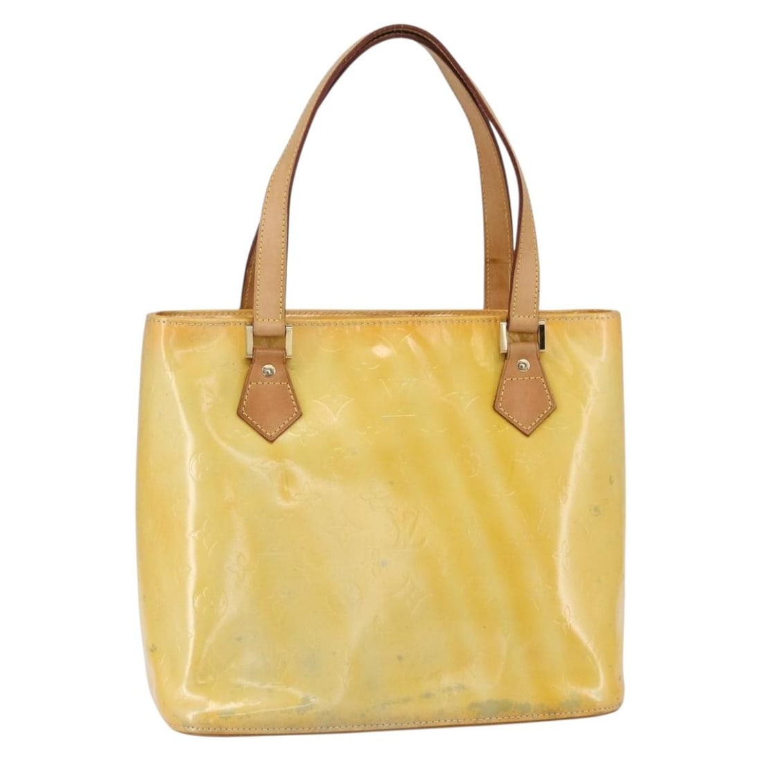 LOUIS VUITTON Monogram Vernis Houston Hand Bag Gris M91053 Authenticated: LOUIS VUITTON Monogram Vernis Houston Hand Bag Gris M91053 Authenticated This LOUIS VUITTON Monogram Vernis Houston Hand Bag in Gris is a stylish accessory crafted from durable patent leather. Made in