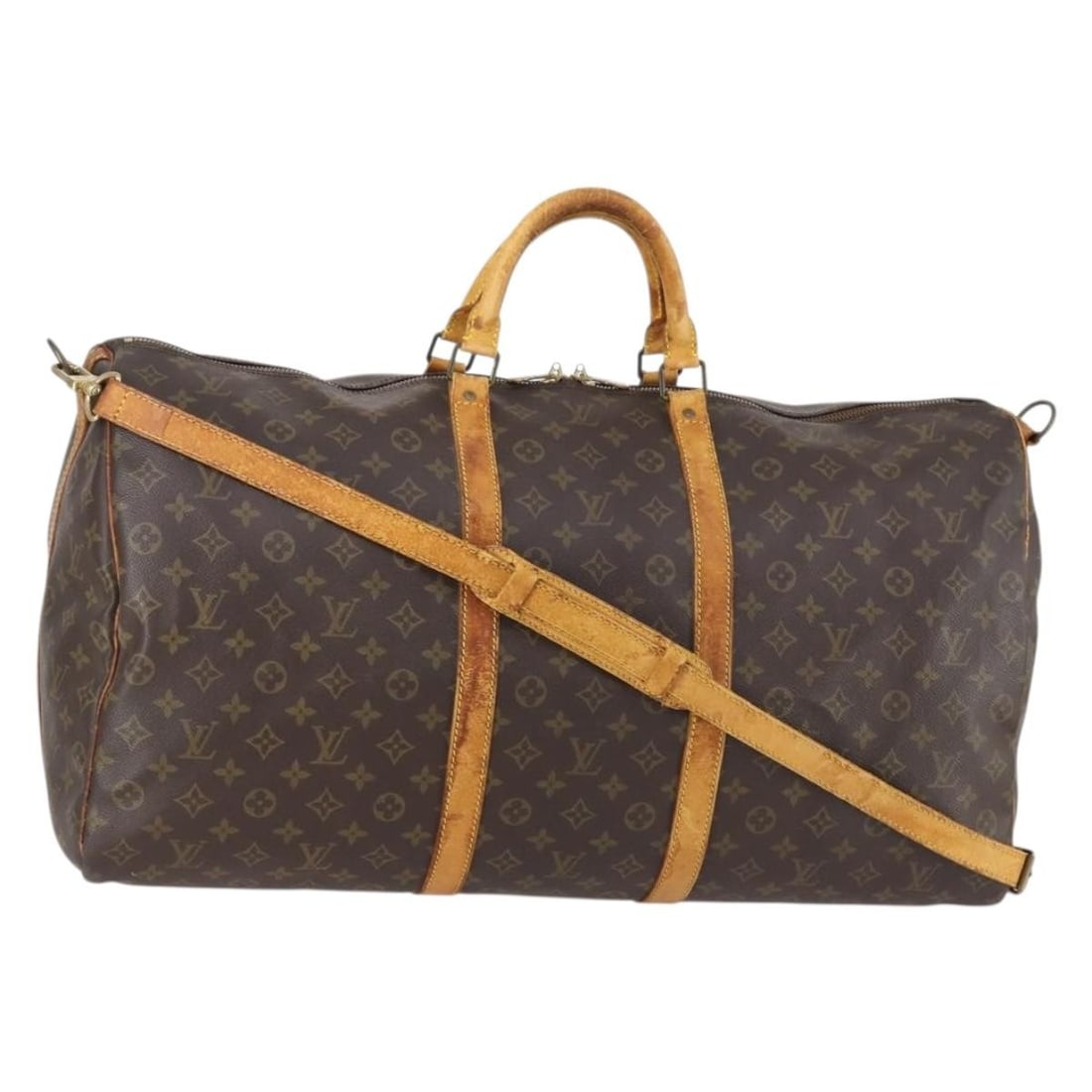 LOUIS VUITTON Monogram Keepall Bandouliere 60 Bag M41412 Authentic France: LOUIS VUITTON Monogram Keepall Bandouliere 60 Bag M41412 Authentic France This authentic LOUIS VUITTON Monogram Keepall Bandouliere 60 Boston Bag is a timeless travel companion designed for both style