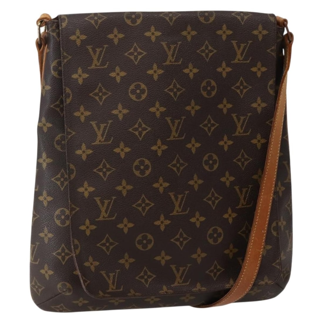 Louis Vuitton Monogram Musette Shoulder Bag M51256 Authentic France: Louis Vuitton Monogram Musette Shoulder Bag M51256 Authentic France This LOUIS VUITTON Monogram Musette Shoulder Bag is a stylish accessory crafted from durable Monogram Canvas. The bag features a cla