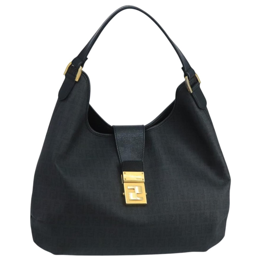 Fendi Zucchino Canvas Black Shoulder Bag Authentic Italy: Fendi Zucchino Canvas Black Shoulder Bag Authentic Italy Elevate your accessory collection with this authentic FENDI Zucchino Canvas Shoulder Bag in a classic black. Crafted in Italy, this stylish sho