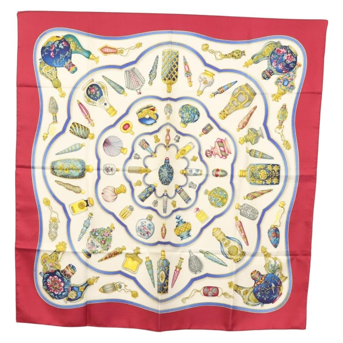 HERMES Carre 90 Scarf Qu'importe le Flacon Silk White (1 of 12)