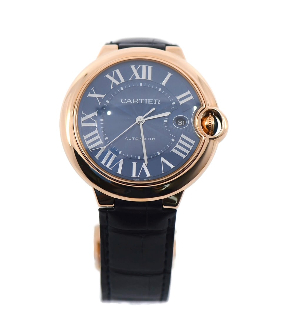 Cartier Ballon Bleu 18K Rose Gold Automatic Watch WGBB0036 with Box and Papers: Cartier Ballon Bleu 18K Rose Gold Automatic Watch WGBB0036 with Box and Papers Discover the elegance of the Cartier Ballon Bleu Watch, a stunning timepiece crafted from 18K Rose Gold. This pre-owned w