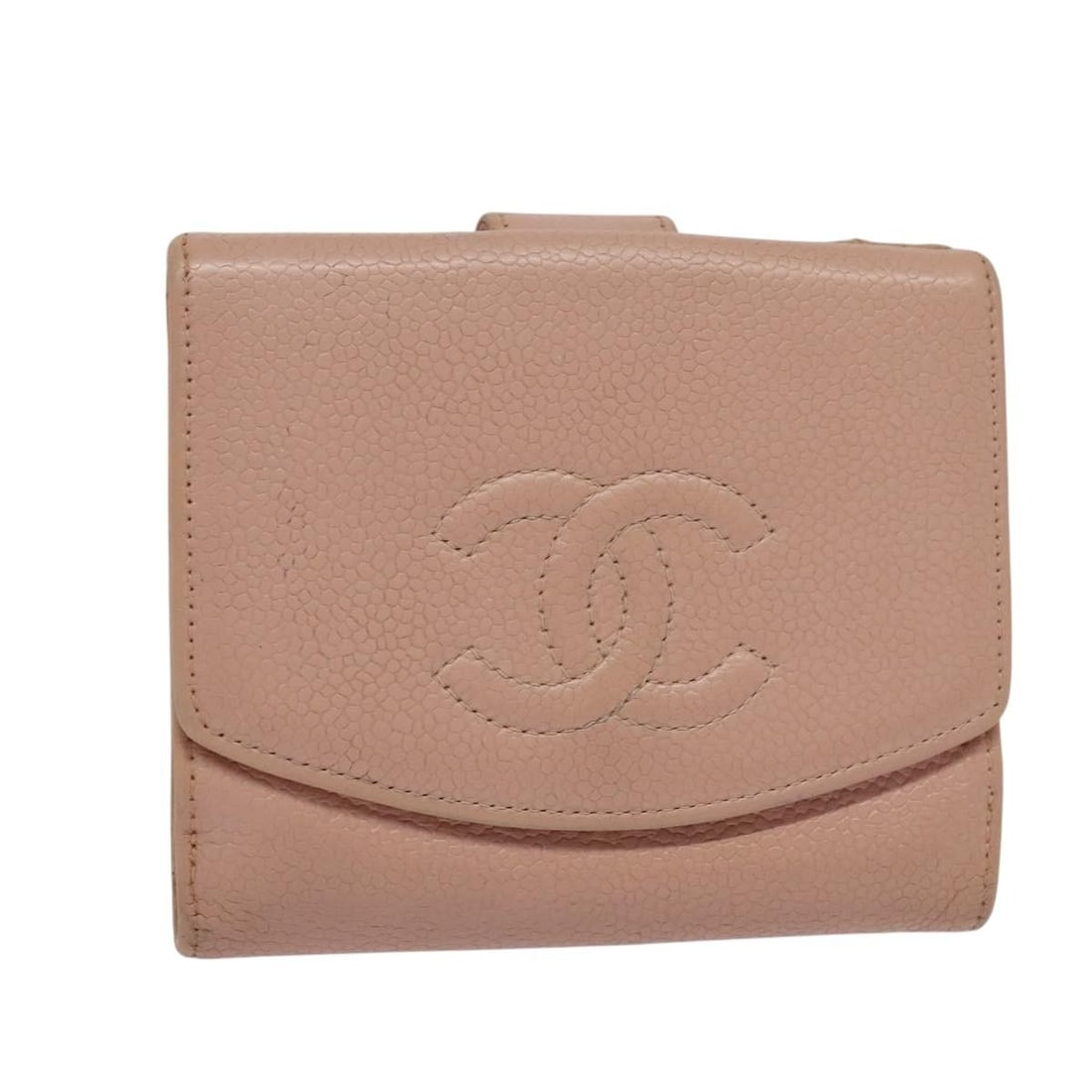 CHANEL Pink Bifold Wallet Caviar Skin Auth France: CHANEL Pink Bifold Wallet Caviar Skin Auth France This authentic CHANEL bifold wallet is crafted from luxurious grained caviar skin in a charming pink hue. Designed for style and functionality, it fea