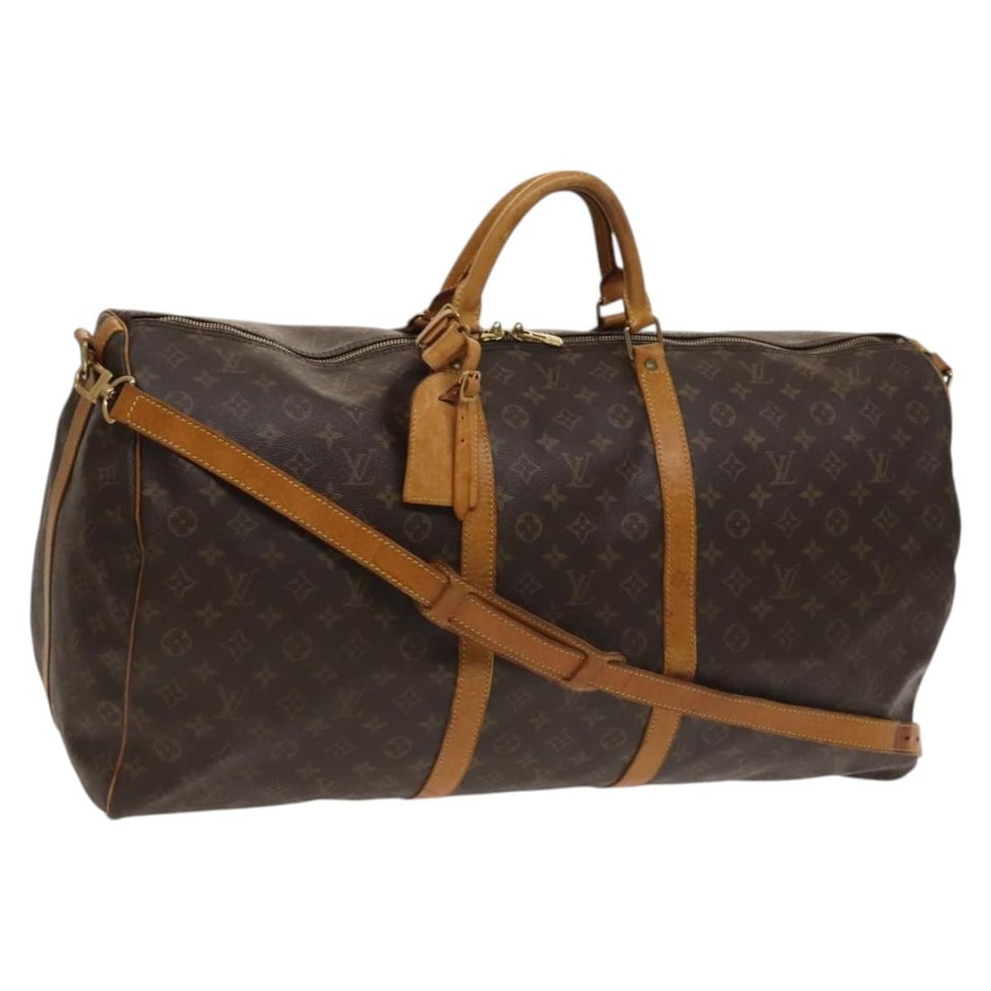 LOUIS VUITTON Monogram Keepall Bandouliere 60 Boston Bag M41412 with Shoulder Strap: LOUIS VUITTON Monogram Keepall Bandouliere 60 Boston Bag M41412 with Shoulder Strap This authentic LOUIS VUITTON Monogram Keepall Bandouliere 60 Boston Bag (M41412) is a stylish and functional travel