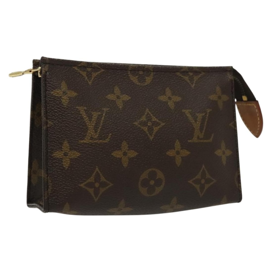 LOUIS VUITTON Monogram Poche Toilette 15 Pouch M47546 Auth France: LOUIS VUITTON Monogram Poche Toilette 15 Pouch M47546 Auth France The LOUIS VUITTON Monogram Poche Toilette 15 Pouch is a stylish accessory made from durable Monogram Canvas. This pouch features a cla