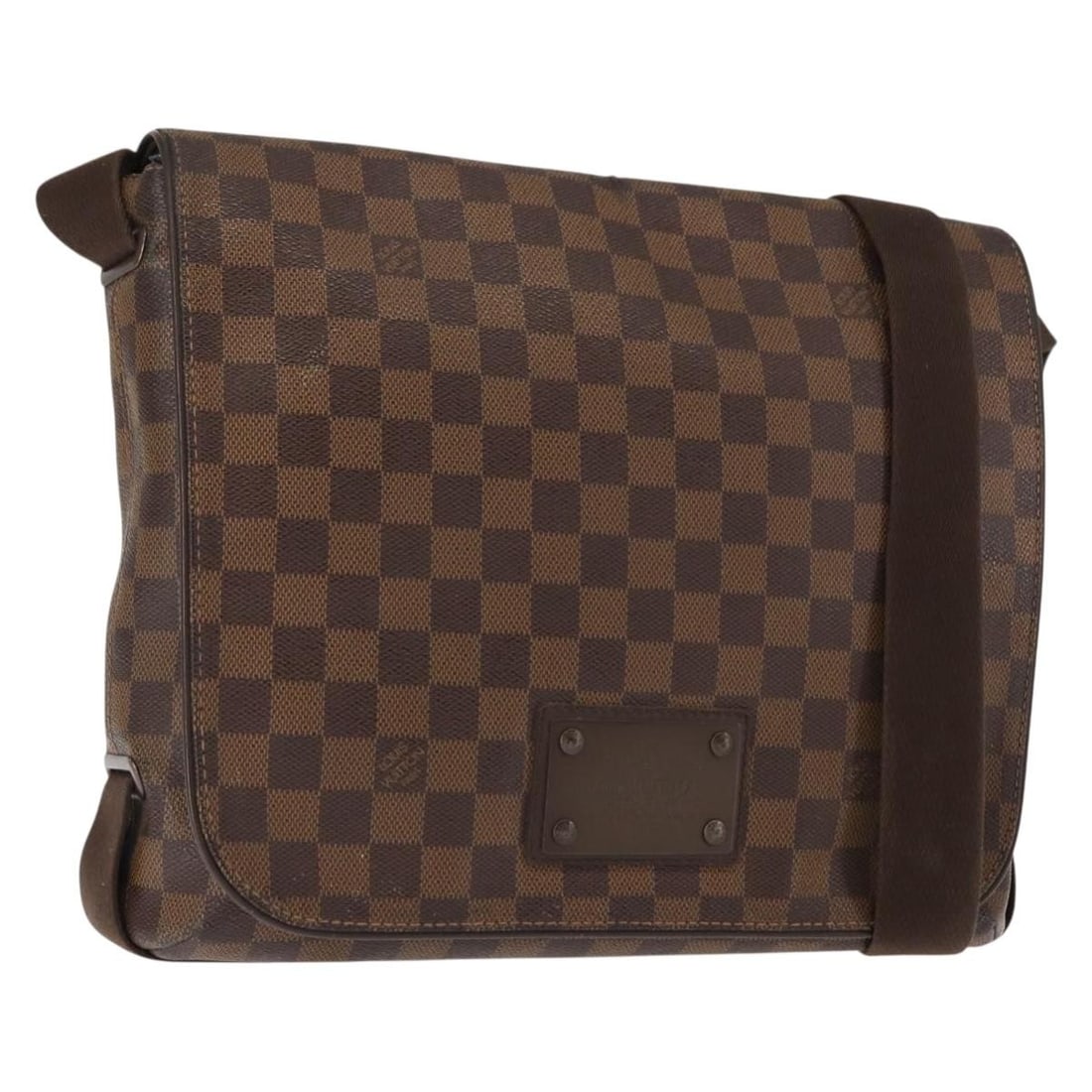 LOUIS VUITTON Damier Ebene Brooklyn MM Shoulder Bag N51211 Authentic: LOUIS VUITTON Damier Ebene Brooklyn MM Shoulder Bag N51211 Authentic Introducing the LOUIS VUITTON Damier Ebene Brooklyn MM Shoulder Bag, a stylish and functional accessory crafted in Spain. This eleg