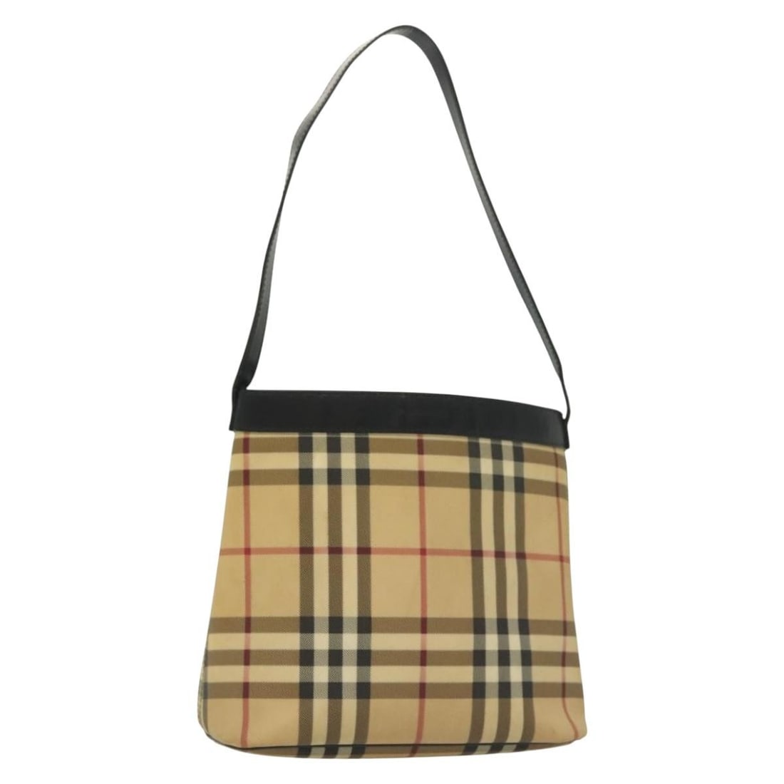 Burberry Nova Check Beige PVC Shoulder Bag Made in Italy: Burberry Nova Check Beige PVC Shoulder Bag Made in Italy This authentic Burberry Nova Check Shoulder Bag is crafted from durable PVC leather in a classic beige color, making it a stylish accessory for